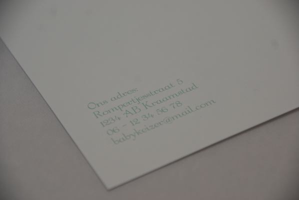 geboortekaartje emma lichtgroen